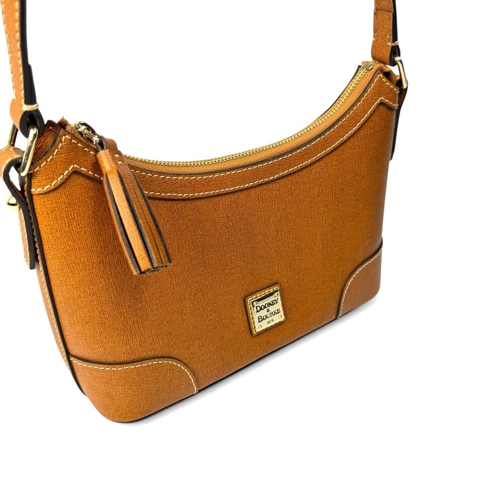 Dooney & Bourke Dixon Small Saffiano Leather Structured Hobo Shoulder Bag - Picture 9 of 13